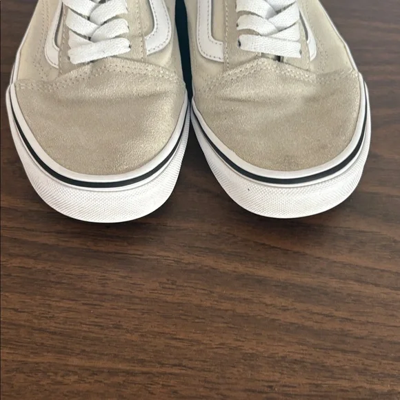 Vans Classic Beige and White Sneakers - Picture 4 of 7